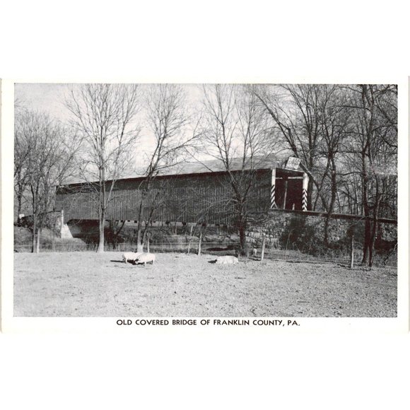 Covered Bridge Franklin County Pennsylvania Postcard Travel Souvenir Unposted - Picture 1 of 2
